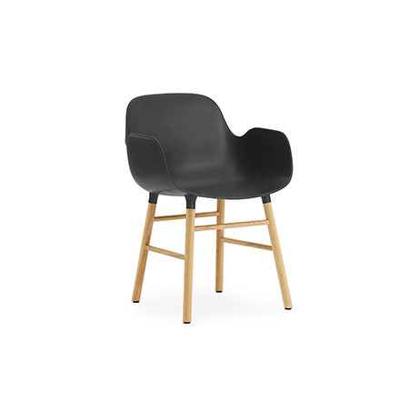 Form Armchair black/oak